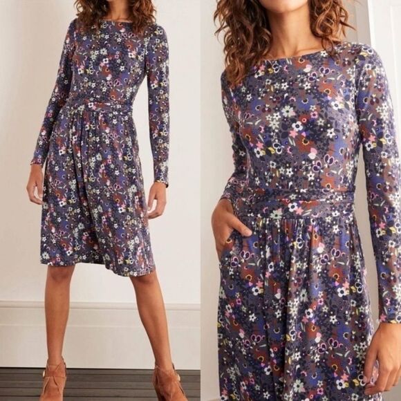 Boden Dresses & Skirts - Boden Abigail Floral Jersey Midi Dress Multi Size 8 Long